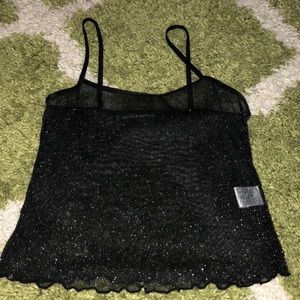 Black brandy melville sparkly sheer tank
